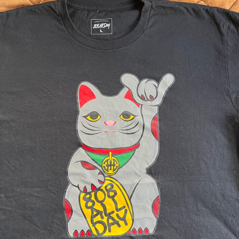 808 All Day Tee Shirt Shaka Cat Large - Picture 2 of 6